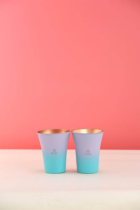 PURE COPPER ELEGANT GLASS -PACK OF 2