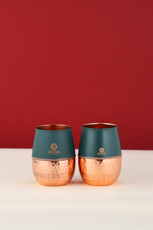 PURE COPPER TULIP GLASS-GREEN