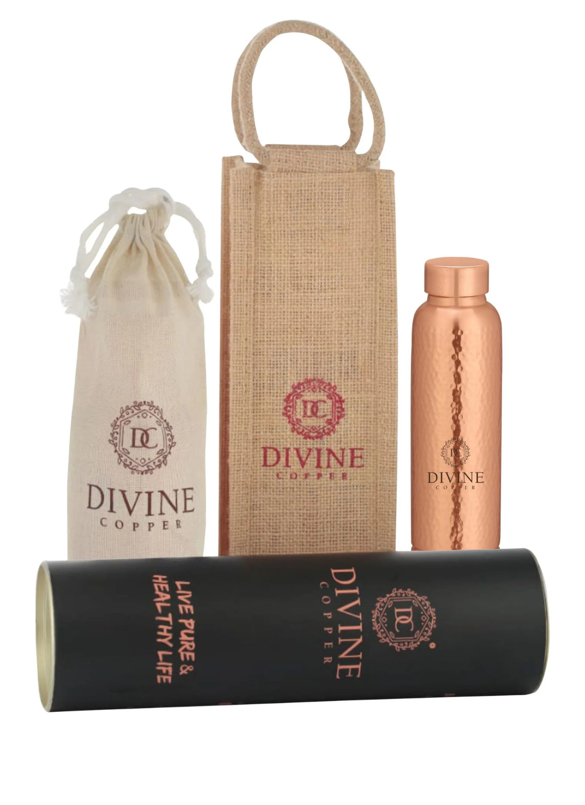 OREO-Hammered Pure copper bottle