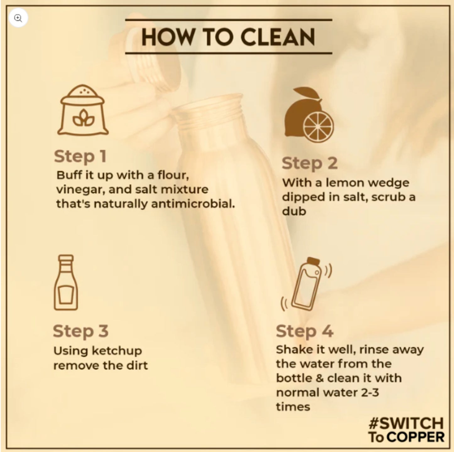 Eclair - Seven Chakras Pure Copper Bottle