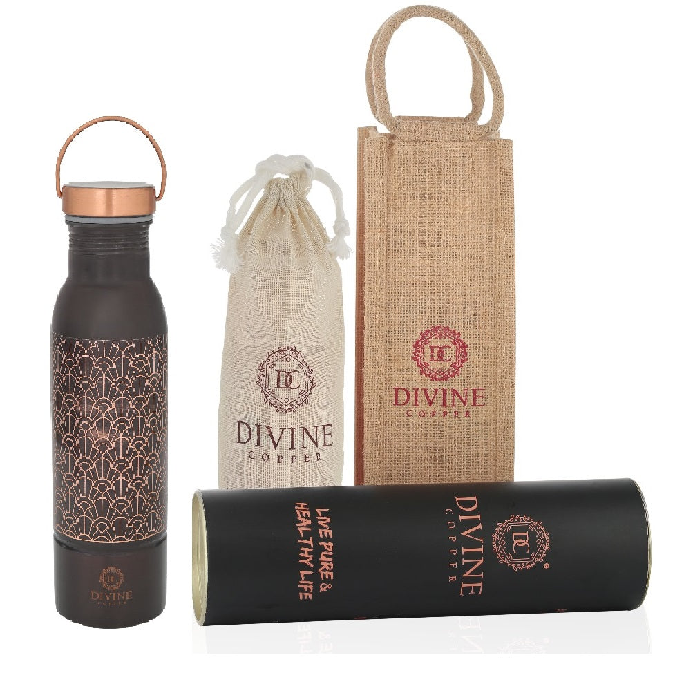 AQUA Black -Pure Copper Water Bottle