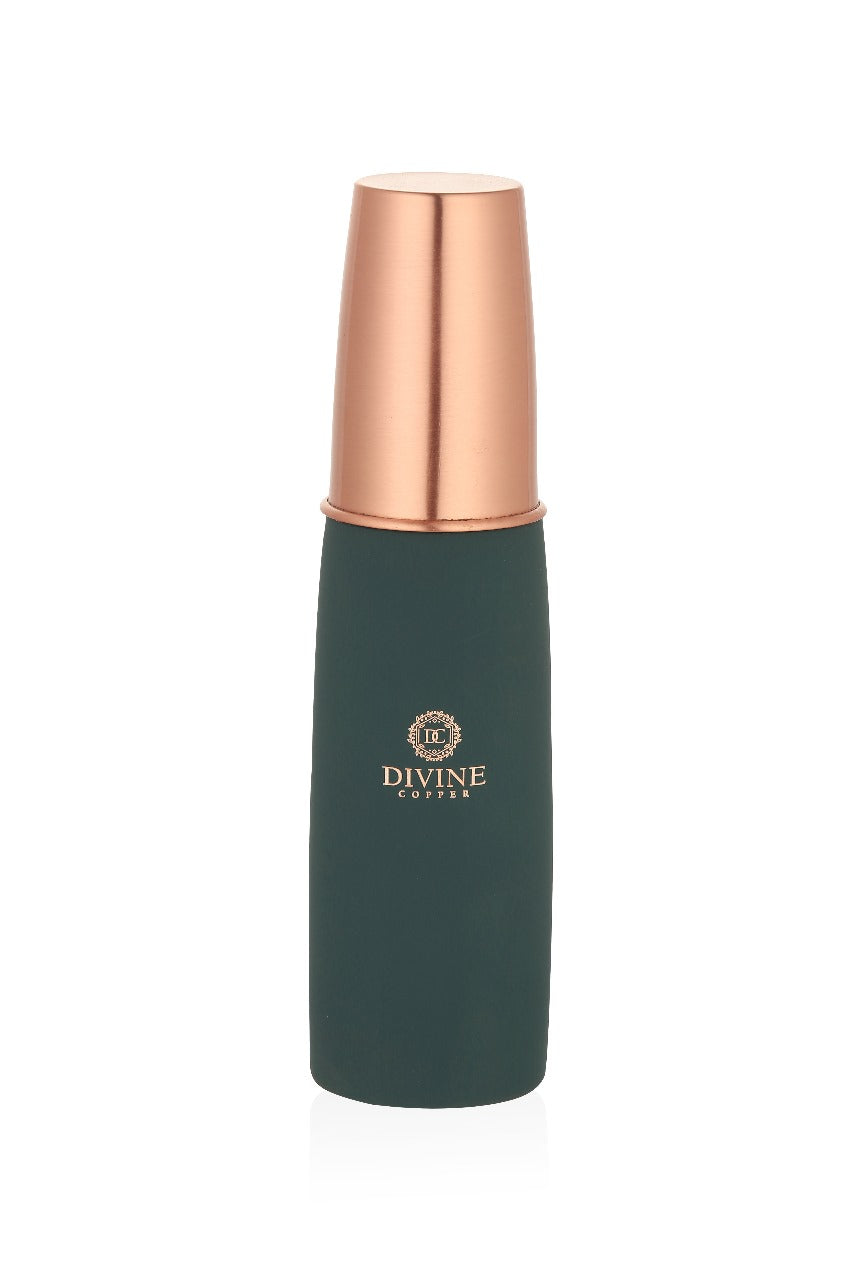GLASS BOTTLE- Olive Pure Copper Water Bottle