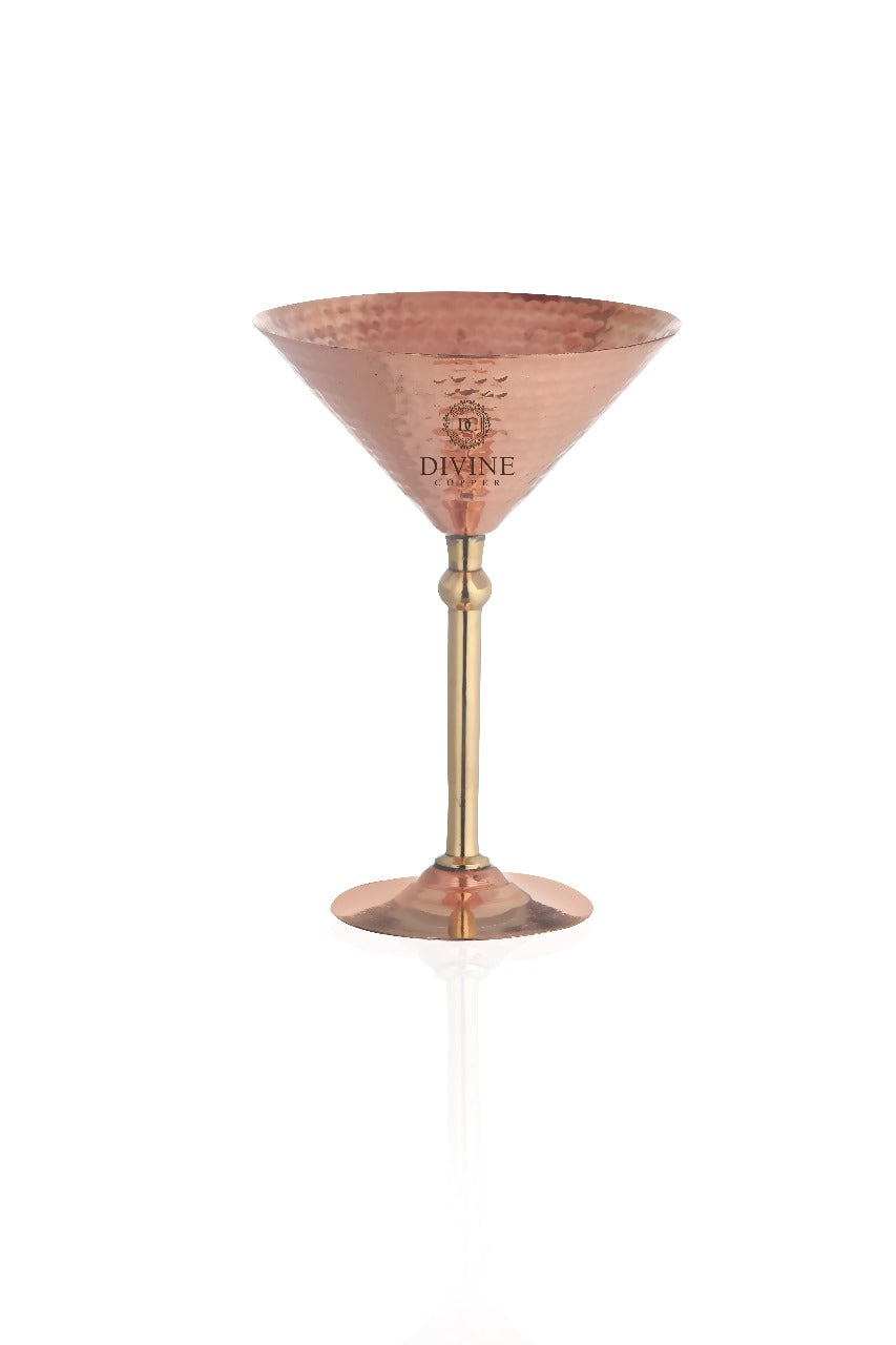 MARTINI GLASS -Pure copper barware