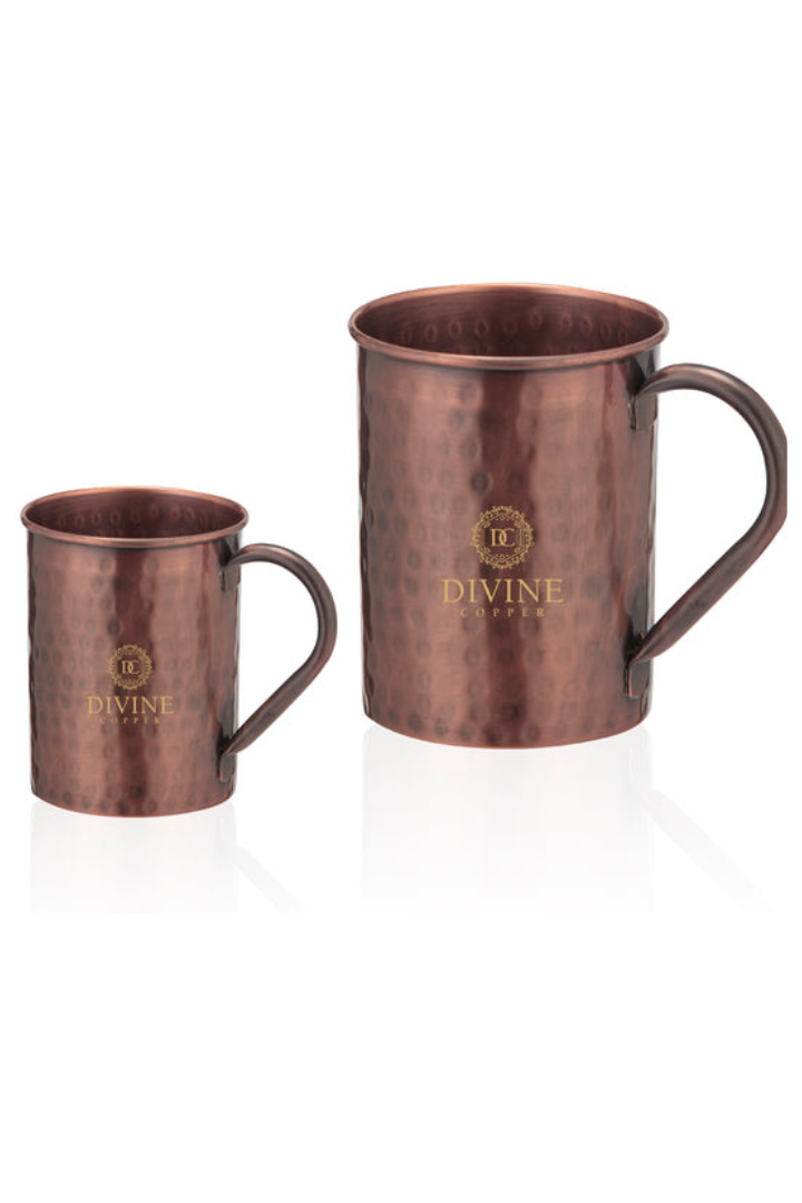 Pure copper mule mug- ANTIQUE STRAIGHT Pack of 2