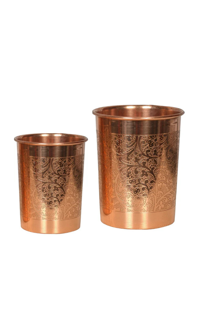 Pure copper glass -EMBOSSED