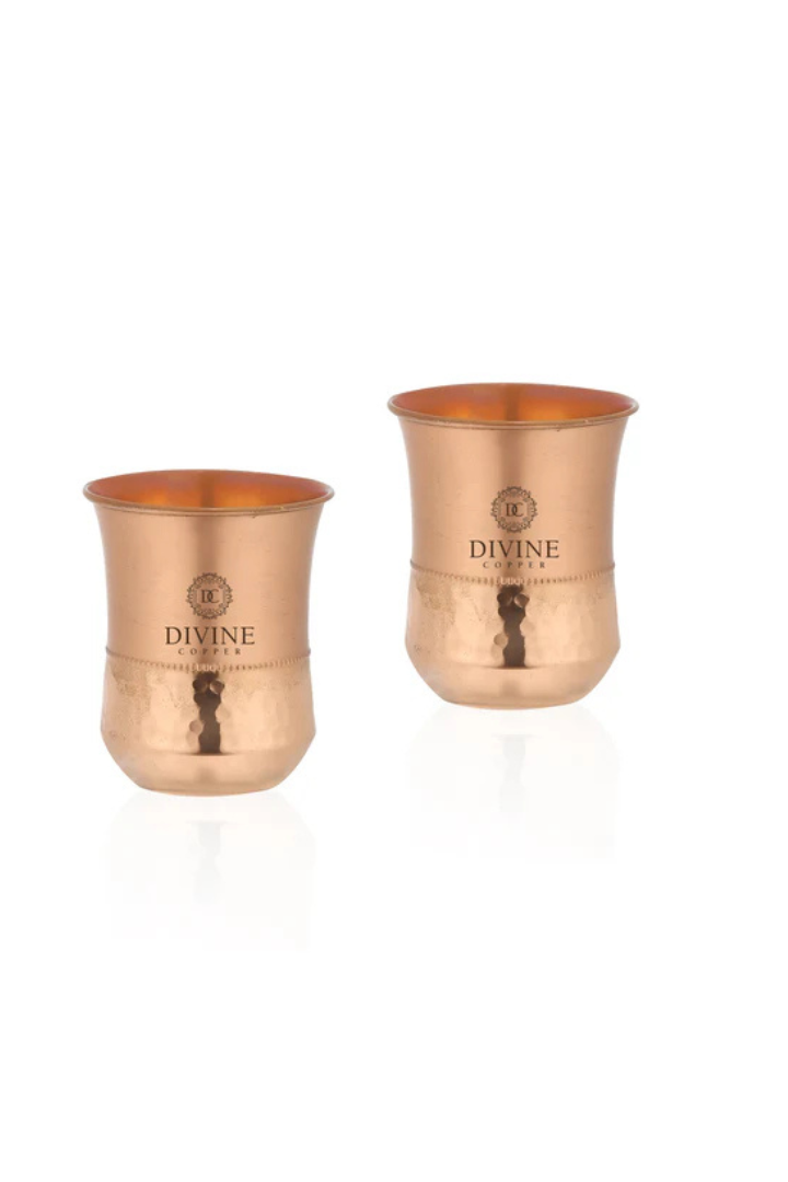 PURE COPPER CURVE GLASS - Pack of 2