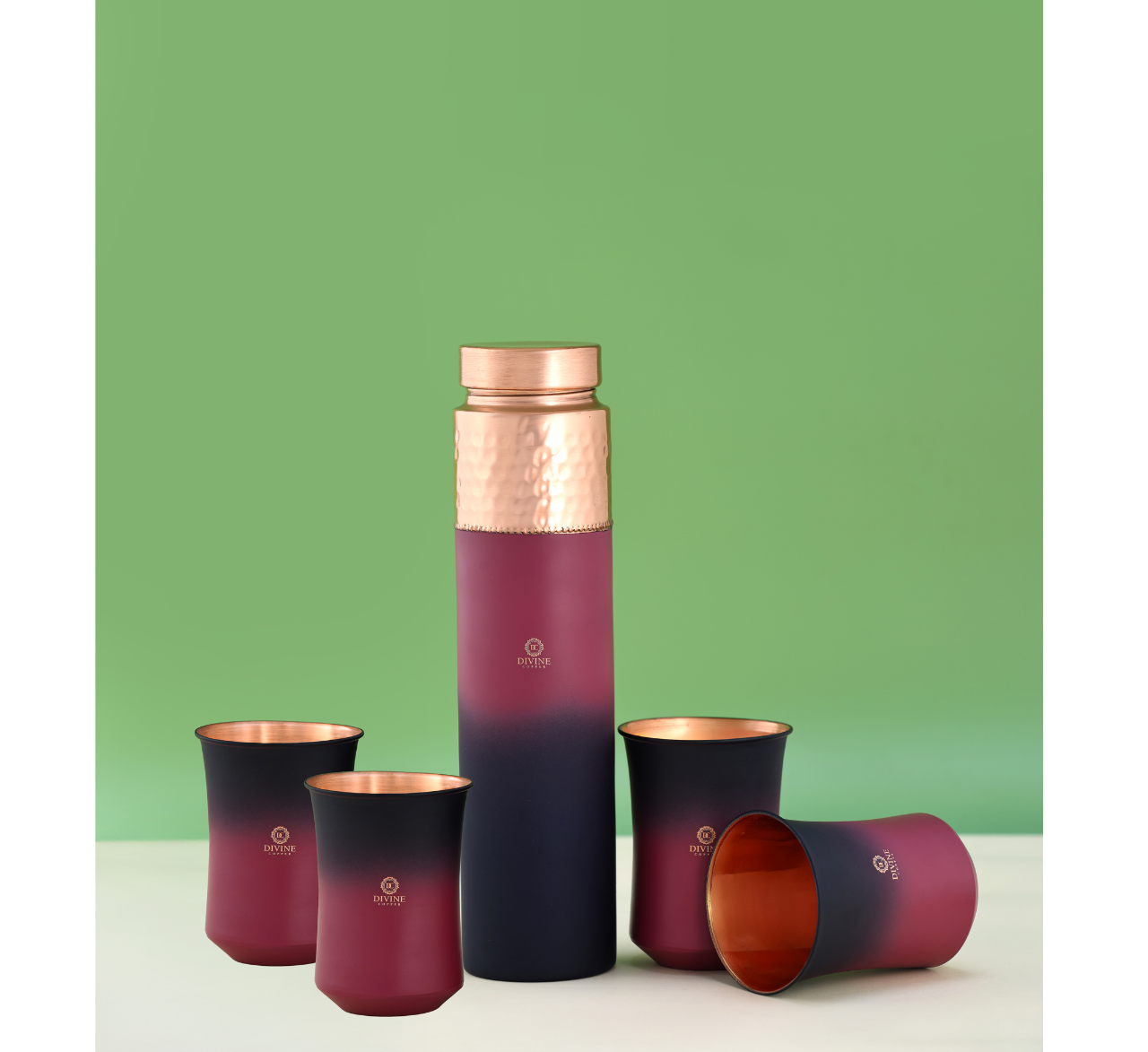 JELLY MULTISHADE BOTTLE WITH 4 GLASS-GIFT SET