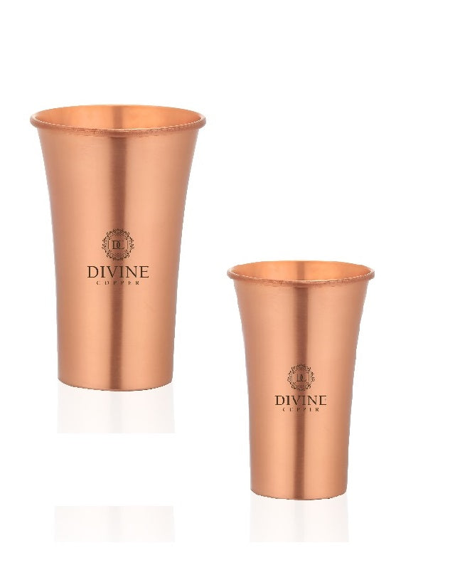 PURE COPPER ELEGANT GLASS -Pack of 2
