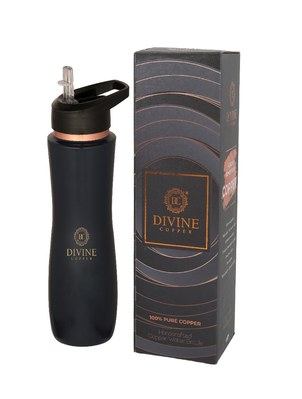 CURVE SIPPER-black pure copper bottle