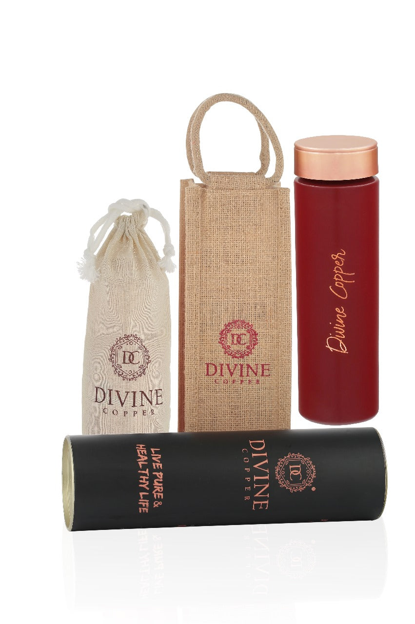 JELLY Red- Pure Copper water Bottle