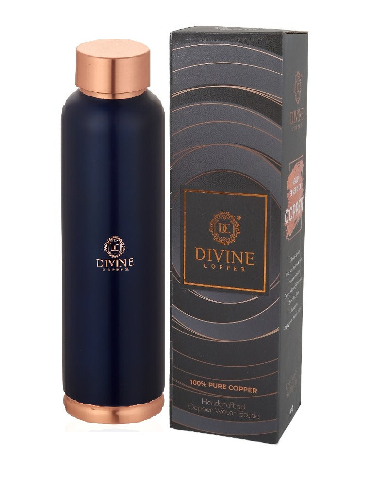 OREO- Blue Pure copper water bottle