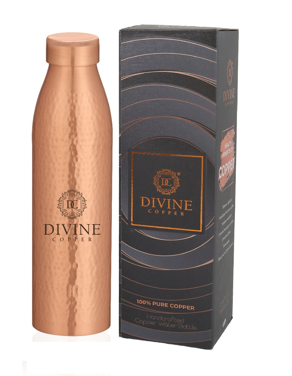 YOGA Hammered -Pure copper water bottle