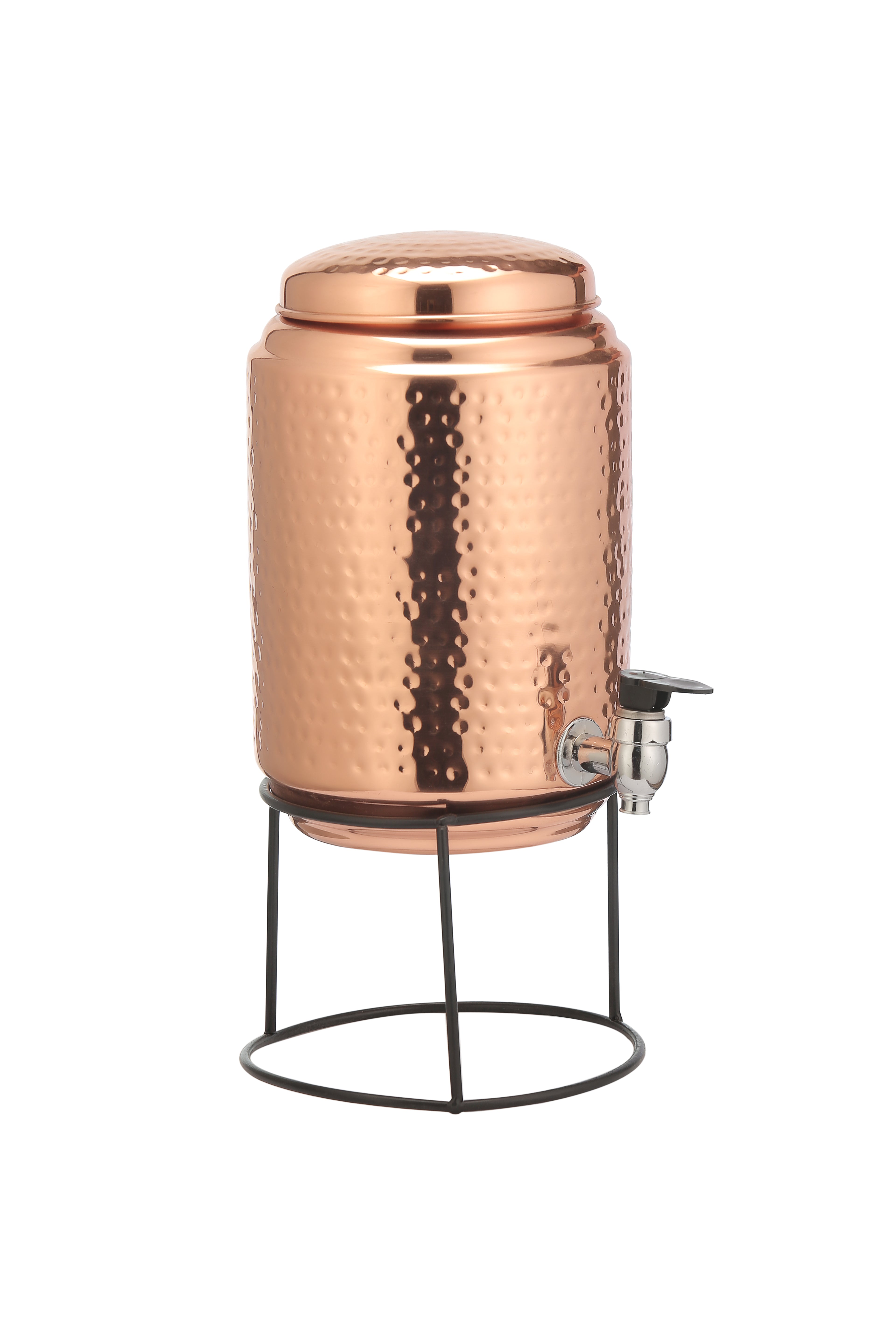 Pure copper matka /dispenser with stand