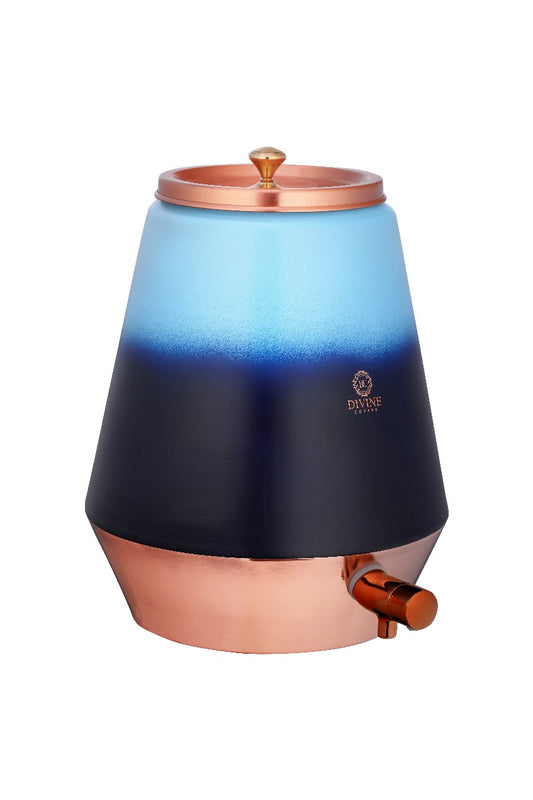 Pure Copper Water Dispenser – Blue Ombre Cone Design