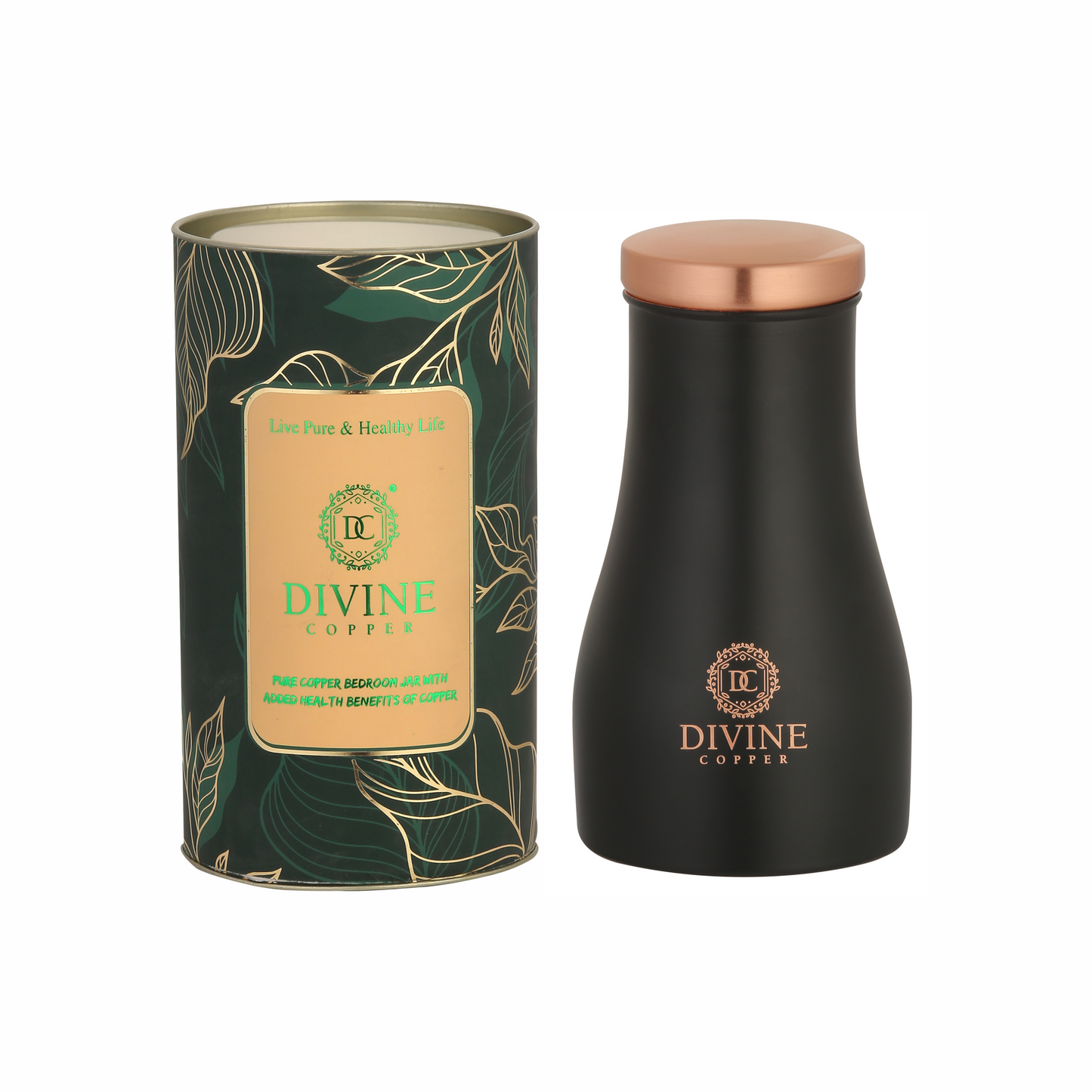 Pure copper Bedroom Jar Black 900ml
