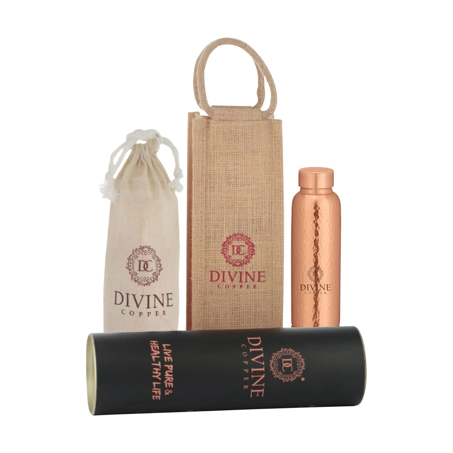 OREO-Hammered Pure copper bottle