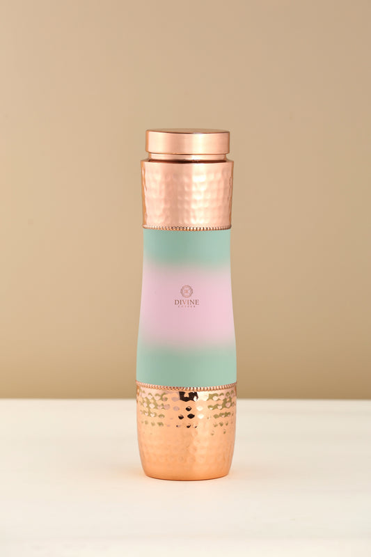 CURVE MULTISHADE -Petal Glow Pure Copper Water Bottle