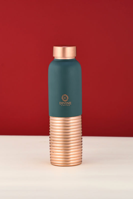 OREO MULTIRING GREEN -Pure Copper Water Bottle