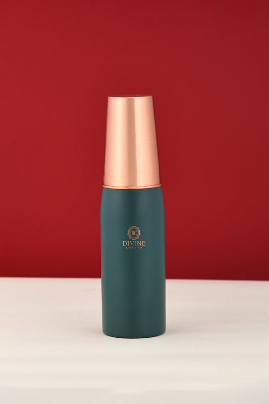 PURE COPPER GLASS BOTTLE- GREEN
