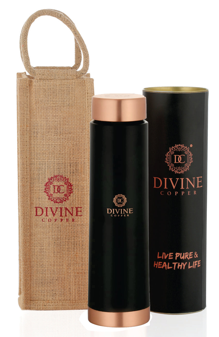 Pure Copper Bottle - Eclair 700ml All colours