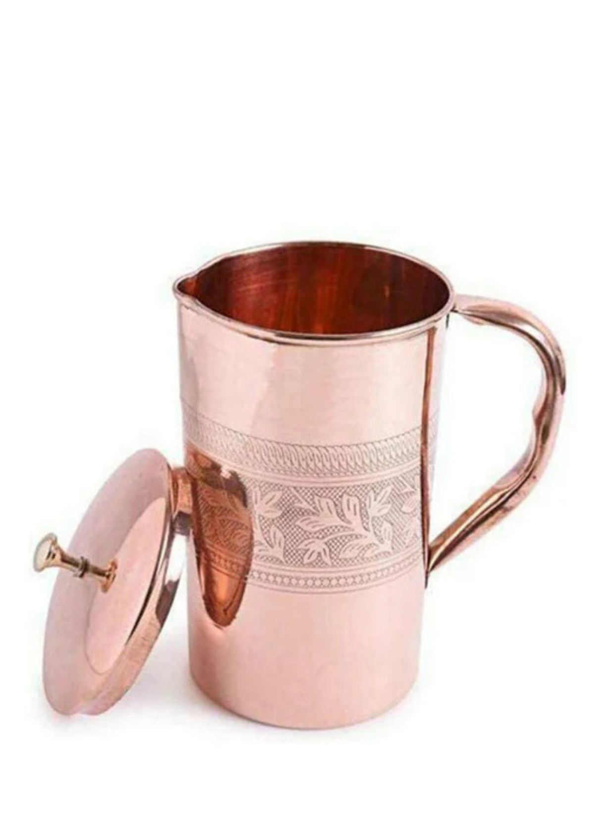 Pure Copper Embossed Jug 1.5 ltr