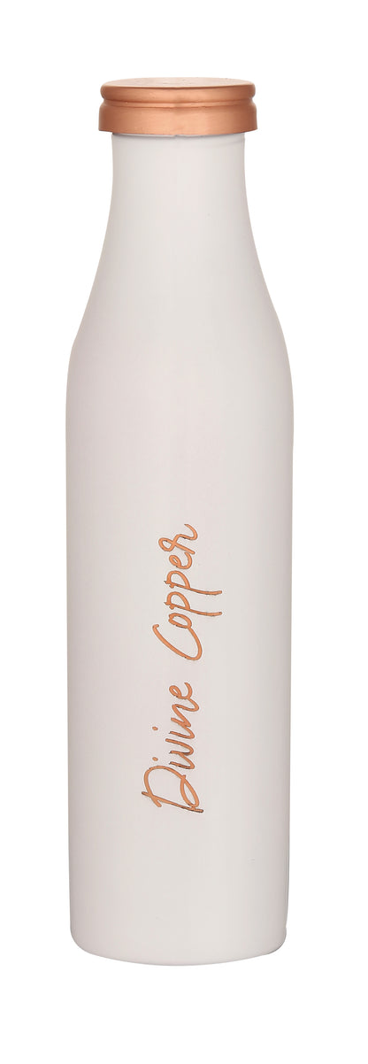 BMC white 950ml copper bottle with free jute carry bag