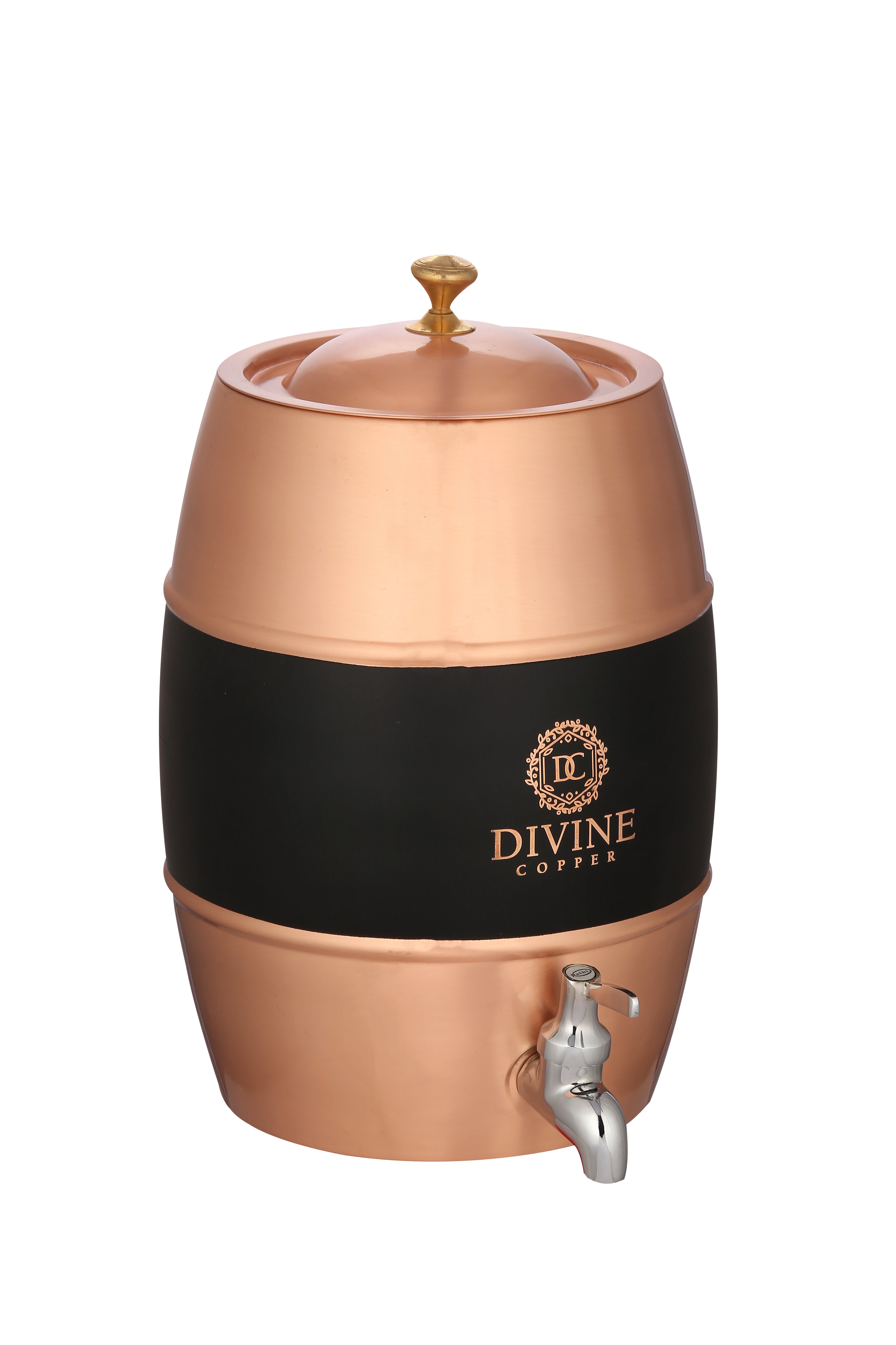 Barrel Black Pure Copper water matka/dispenser