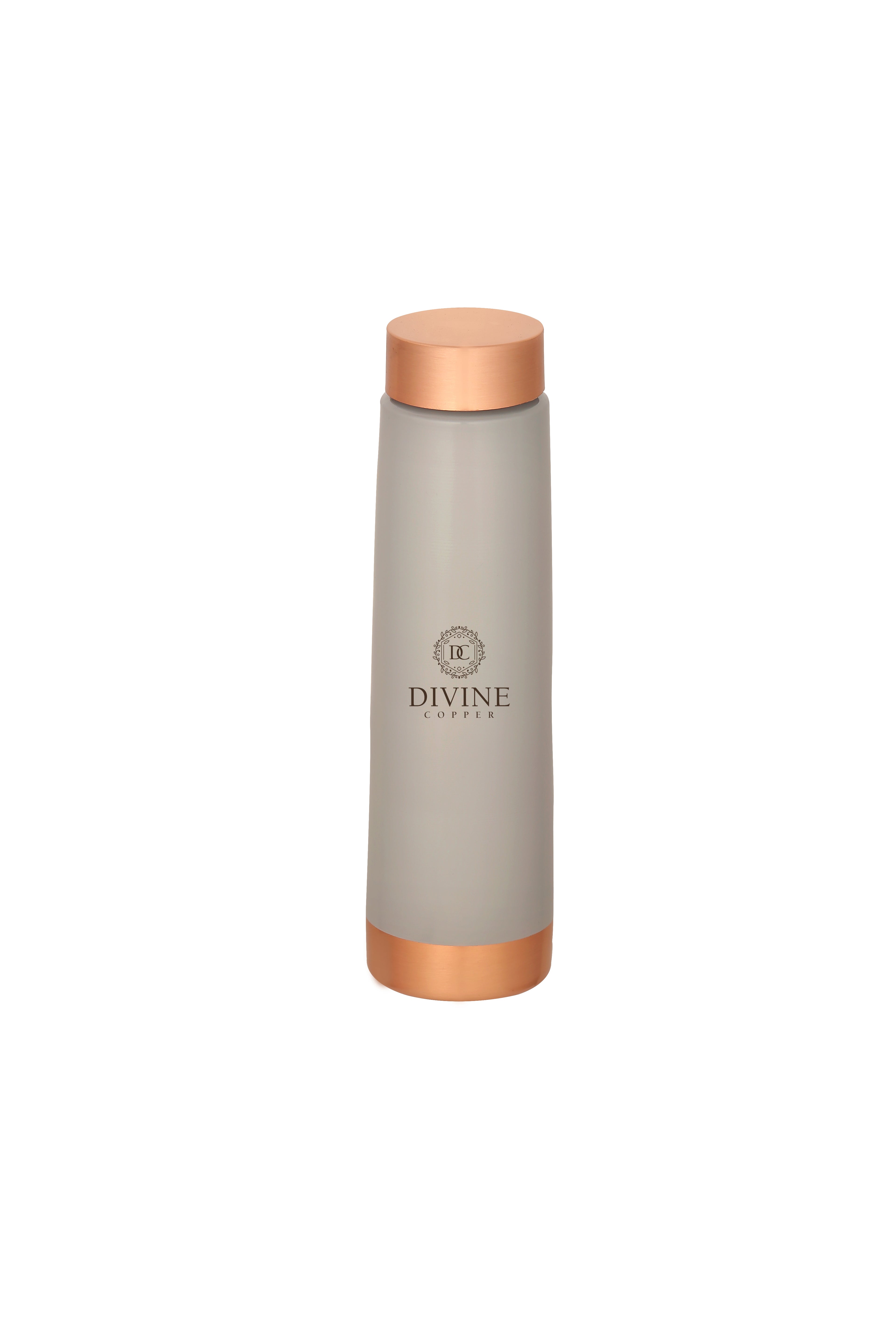 ECLAIR GREY 900ml Pure Copper Bottle With Free Jute Carry Bag