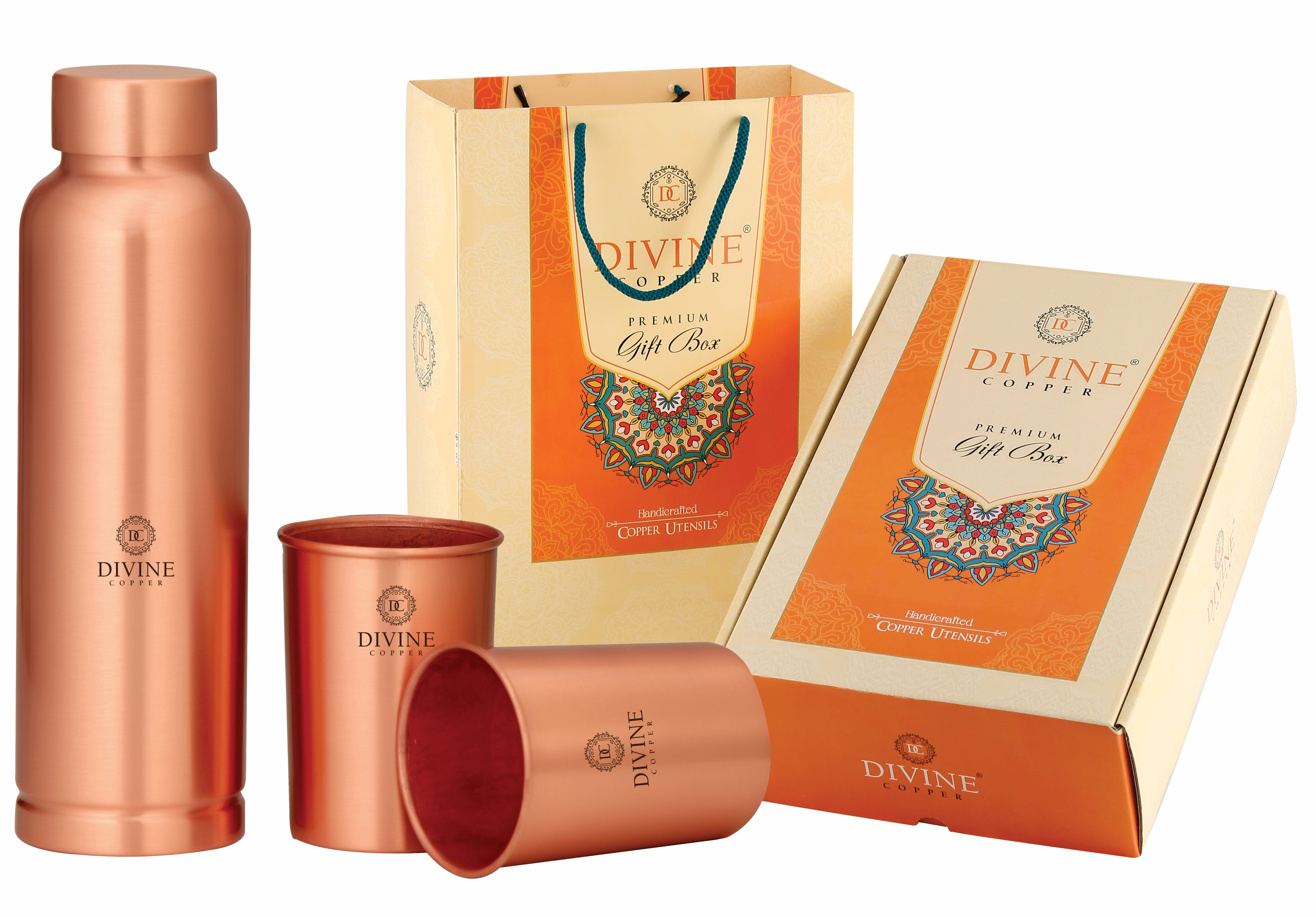 Diamond Copper Bottle Gift Set, Capacity : 700ml at Rs 500 / Set in  Moradabad | SS Retail Store