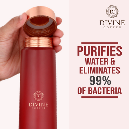 ECLAIR Red-Pure copper water bottle