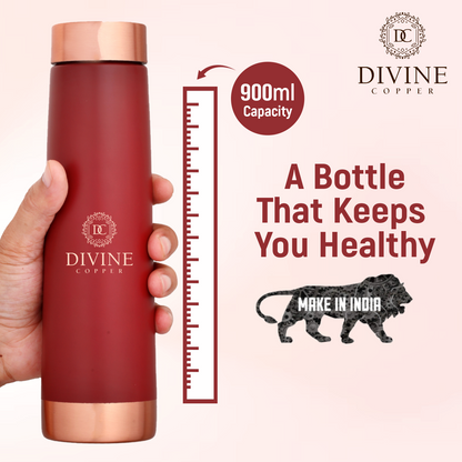 ECLAIR Red-Pure copper water bottle