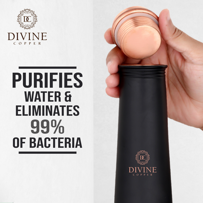 Pure Copper Bottle - Froyo Black 750 ML