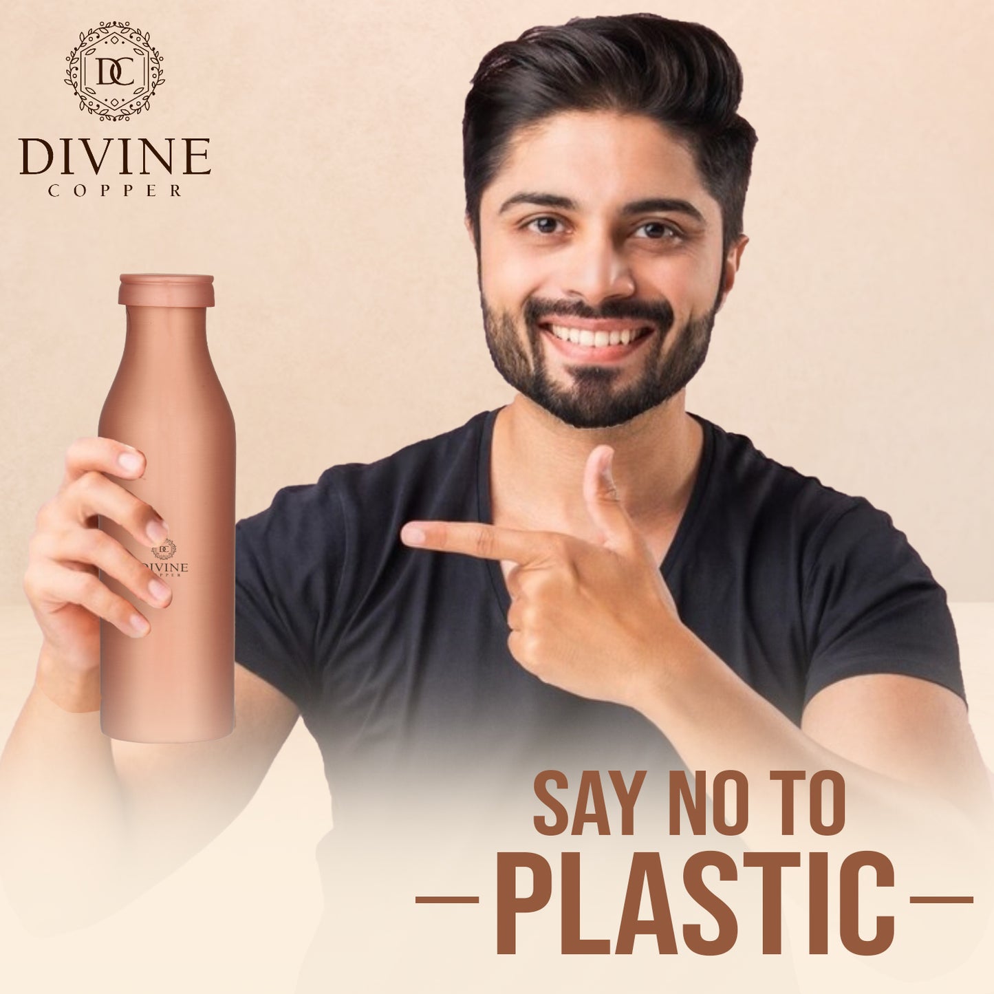 Pure Copper Bottle - BMC PLAIN 950ml