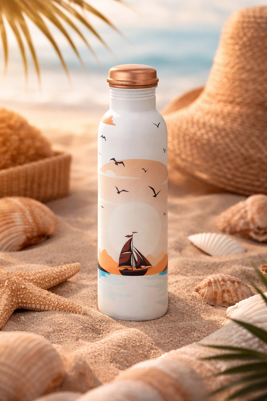 PIE - Sunset Print Pure Copper Bottle