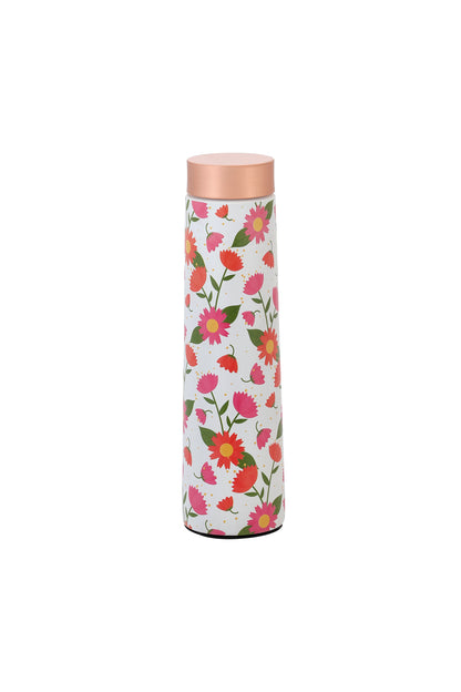 Eclair - Colourful Flower Pattern Pure Copper Bottle