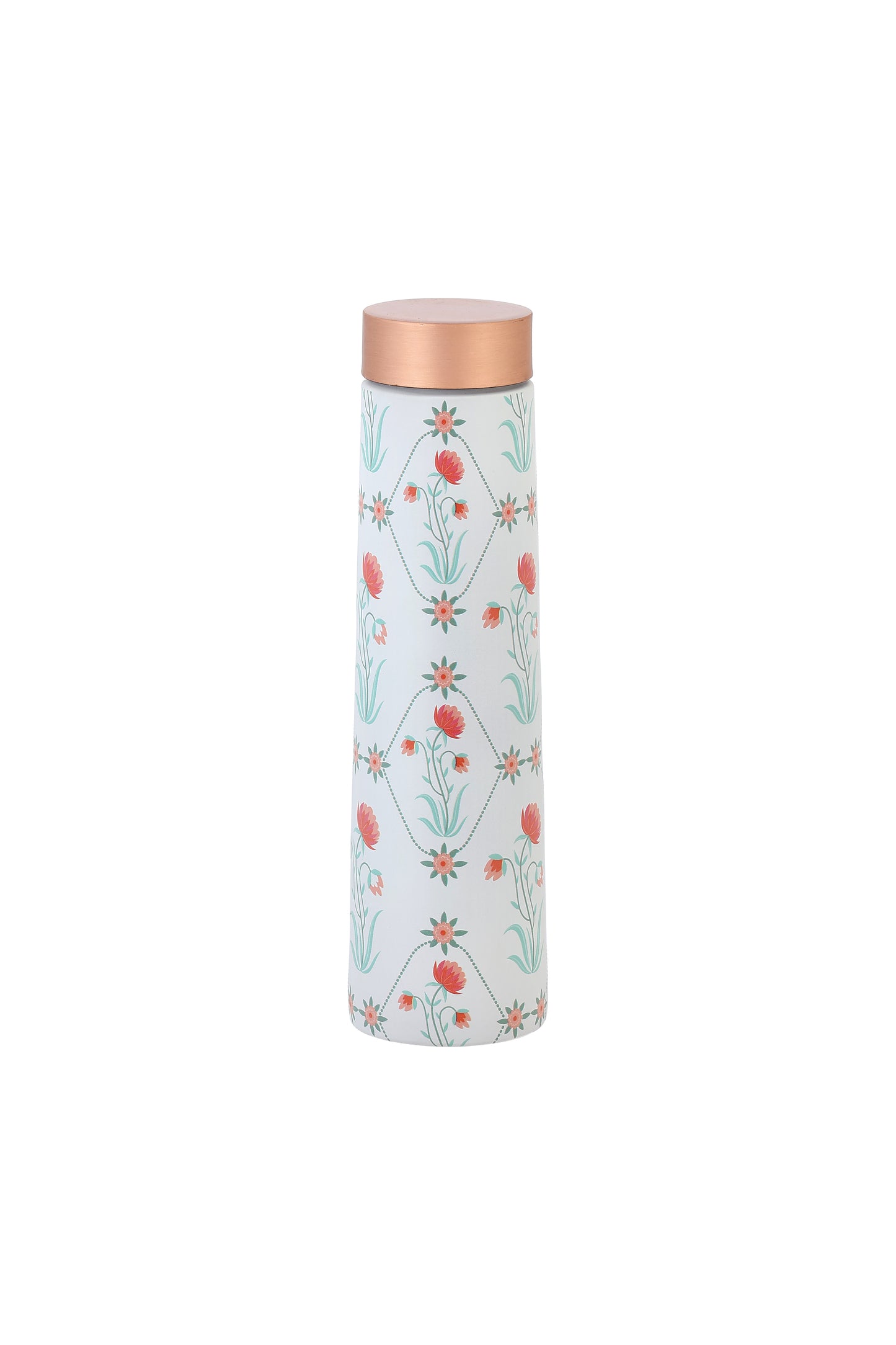Eclair - Mangolian Flower Pattern Pure Copper Bottle