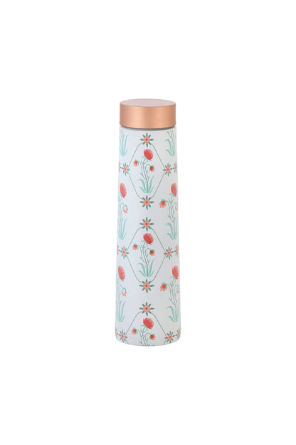 Eclair - Mangolian Flower Pattern Pure Copper Bottle