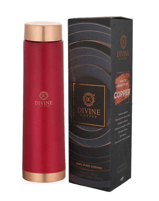 ECLAIR Red-Pure copper water bottle