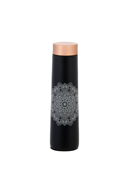 Eclair - Round Mandala Print Pure Copper Bottle