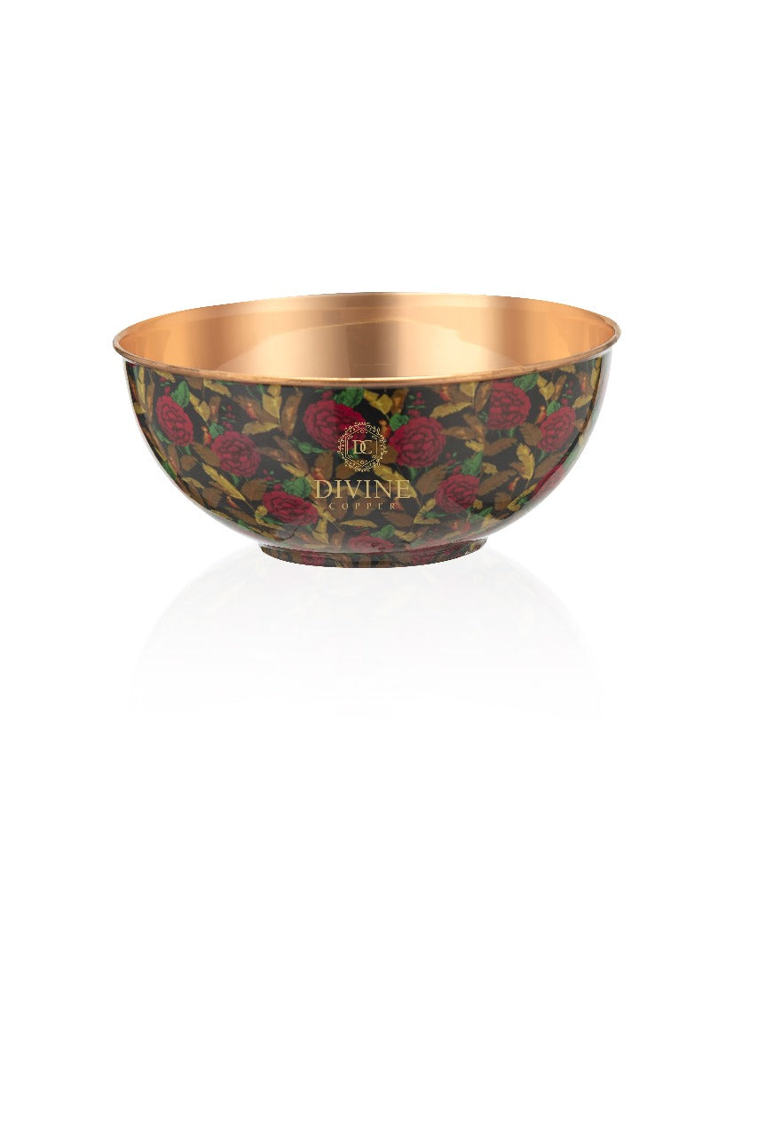 COPPER ENAMEL PRINT FRUIT BOWL