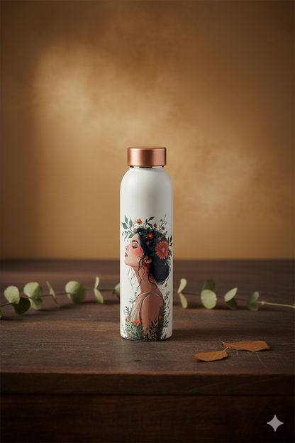 Oreo -  Women Print Pure Copper Bottle