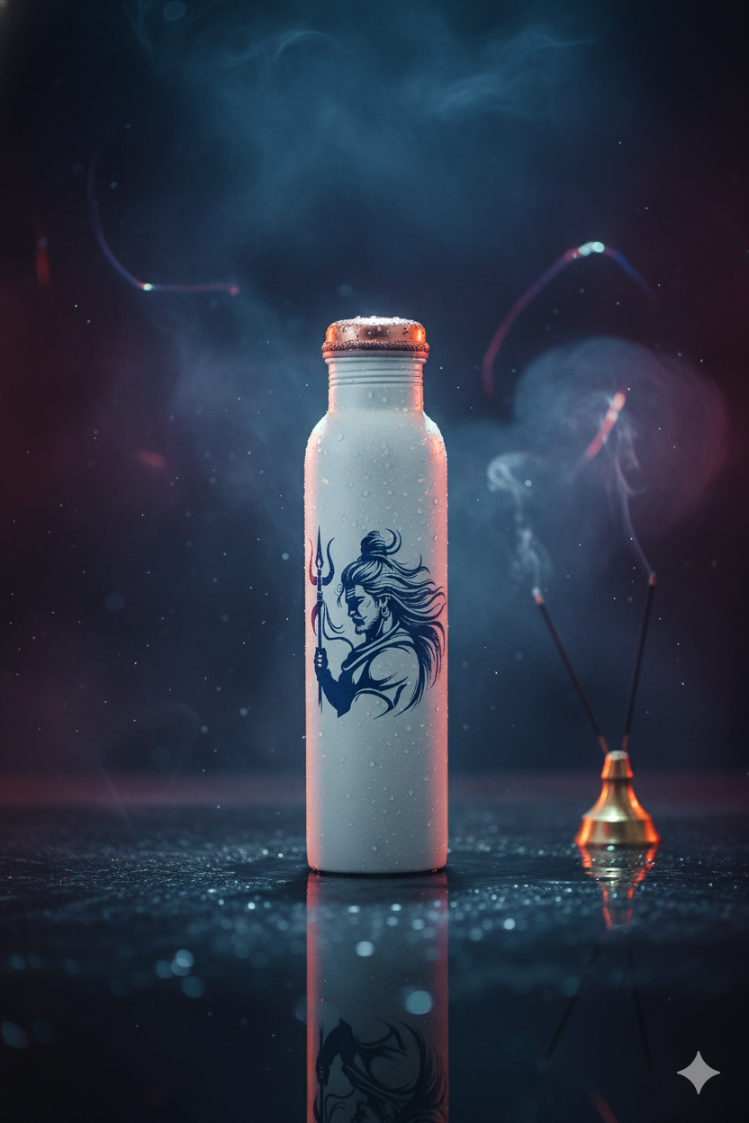PIE - Shiv Print Pure Copper Bottle