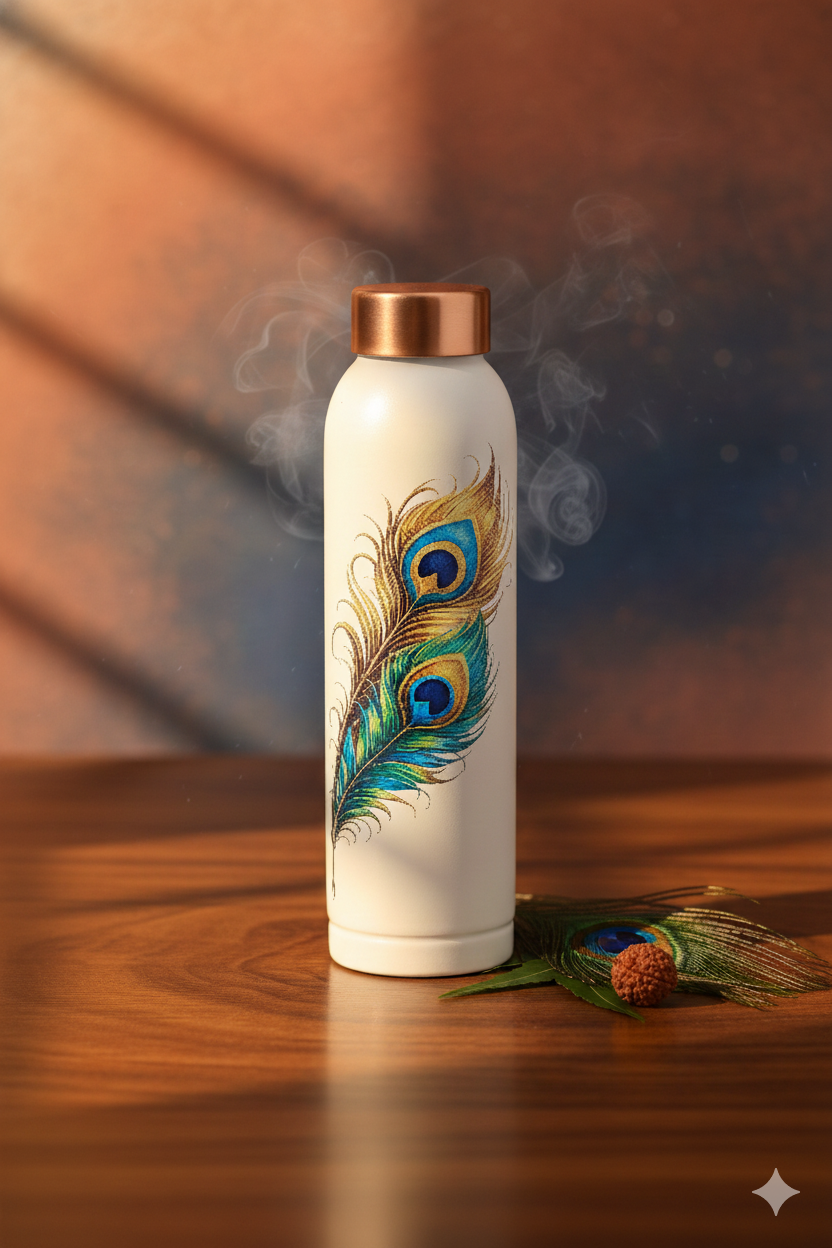 Oreo -  Morpankh Print Pure Copper Bottle
