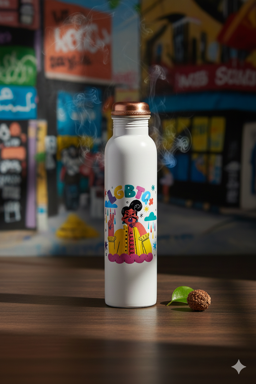 PIE - Genz LGBTQ  Print Pure Copper Bottle