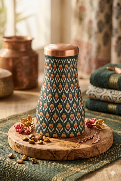 JAR -  Retro Print Pure Copper Jar