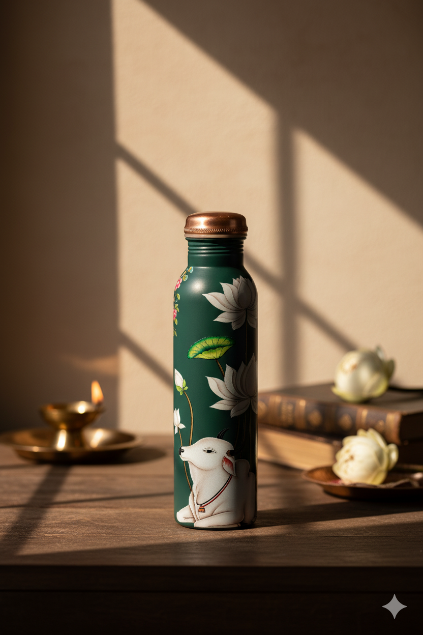 PIE - Cow Print Pure Copper Bottle