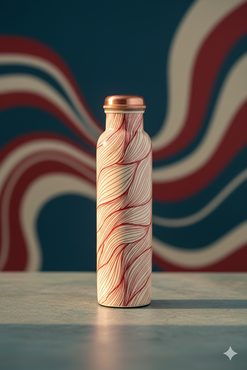 PIE -  Line Print Pure Copper Bottle