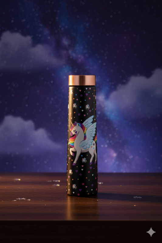Eclair - Unicorn Print Pure Copper Bottle