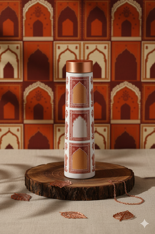 Eclair -  Indian Cultural Doors Pure Copper Bottle