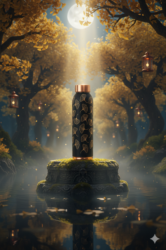 Oreo - Mashroom Pure Copper Bottle (Black)